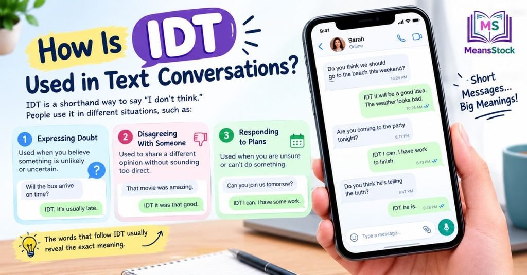 How Is IDT Used in Text Conversations?