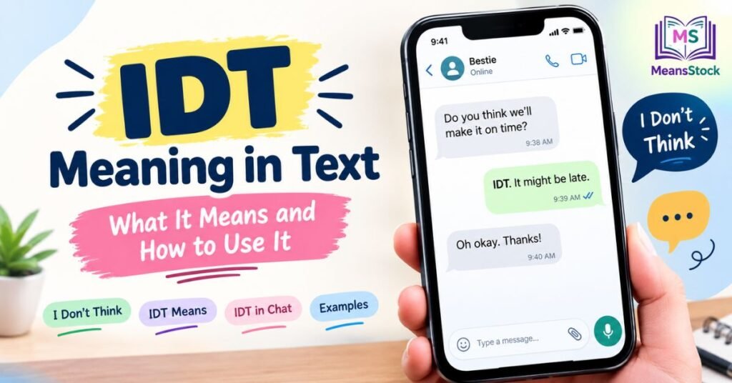 IDT meaning in text