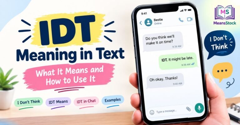 IDT meaning in text