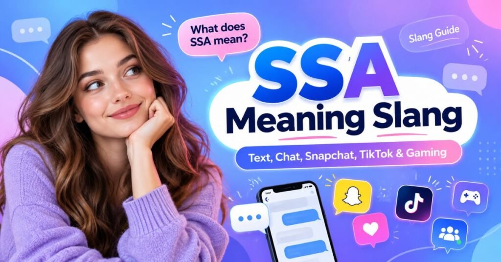 SSA meaning slang explained with text, Snapchat, TikTok, chat, and gaming examples