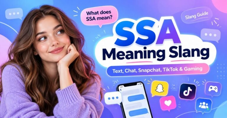 SSA meaning slang explained with text, Snapchat, TikTok, chat, and gaming examples